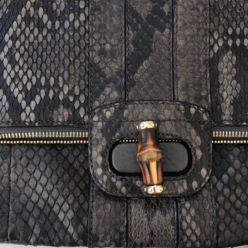 Gucci MultiColor Bamboo Python Clutch - Picture 2 of 7